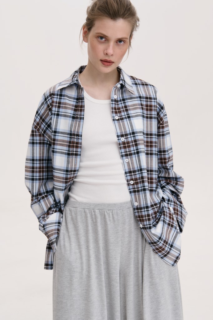 КАРТАТА СОРОЧКА ВІЛЬНОГО СИЛУЕТУ 18-3B зображення